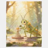 The Grasshopper and the Nectar Artwork.1 Fleece Deken (Voorkant)