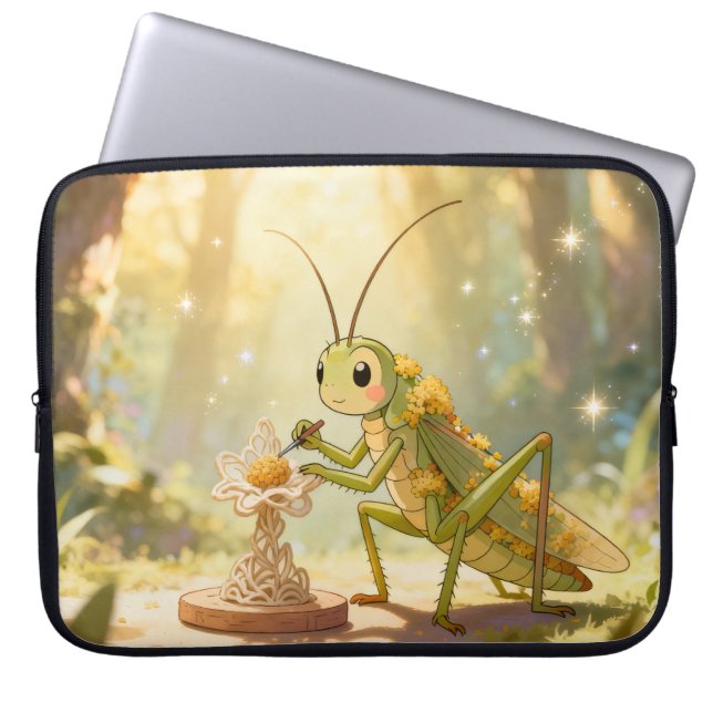The Grasshopper and the Nectar Artwork.1 Laptop Sleeve (Voorkant)