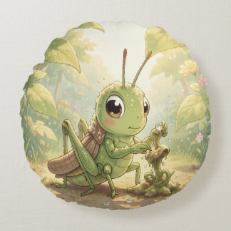 The Grasshopper and the Nectar Artwork.8 Rond Kussen