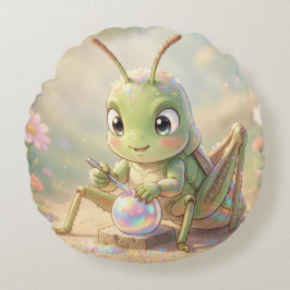 The Grasshopper and the Nectar Artwork.8 Rond Kussen