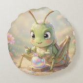 The Grasshopper and the Nectar Artwork.8 Rond Kussen (Achterkant)