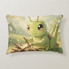 The Grasshopper and the Nectar Artwork Accent Kussen