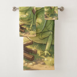 The Grasshopper and the Nectar Artwork Bad Handdoek