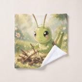 The Grasshopper and the Nectar Artwork Bad Handdoek (Wasdoekje)