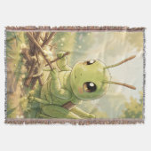 The Grasshopper and the Nectar Artwork Deken (Voorkant)