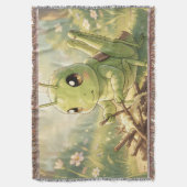 The Grasshopper and the Nectar Artwork Deken (Voorkant Verticaal)
