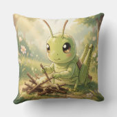 The Grasshopper and the Nectar Artwork Kussen (Achterkant)
