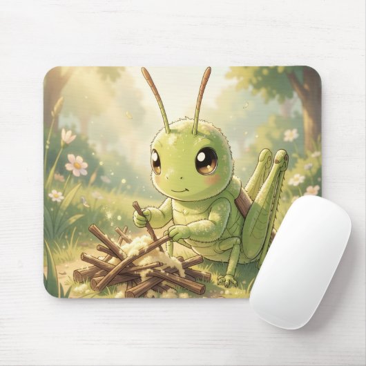 The Grasshopper and the Nectar Artwork Muismat (Met muis)