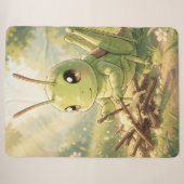 The Grasshopper and the Nectar Artwork Sherpa Deken (Voorkant (horizontaal))
