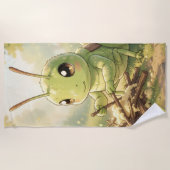 The Grasshopper and the Nectar Artwork Strandlaken (Voorkant)