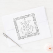 The Grasshopper - Sarah Fielke BOM 2018 Vierkante Sticker (Envelop)