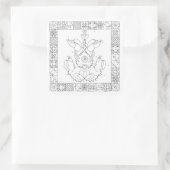 The Grasshopper - Sarah Fielke BOM 2018 Vierkante Sticker (Tas)