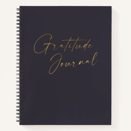 The Gratitude Journal of Indigo Blue Gold Notitieboek (Voorkant)
