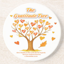 The Gratitude Tree Zandsteen Onderzetter