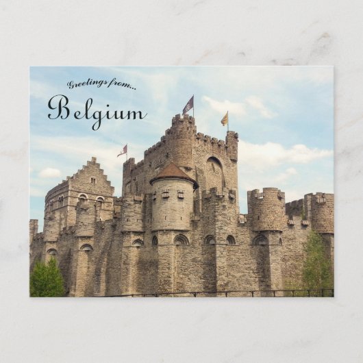 The Gravensteen Castle in Ghent Belgium Briefkaart (Voorkant)