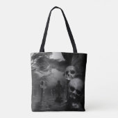 The Graveyard Shift (Gothic Graveyard Scene) Tote Bag (Achterkant)