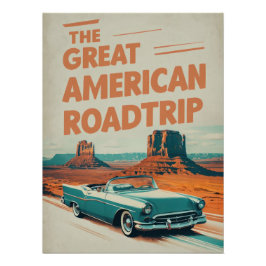 The Great American Roadtrip Poster - Desert
