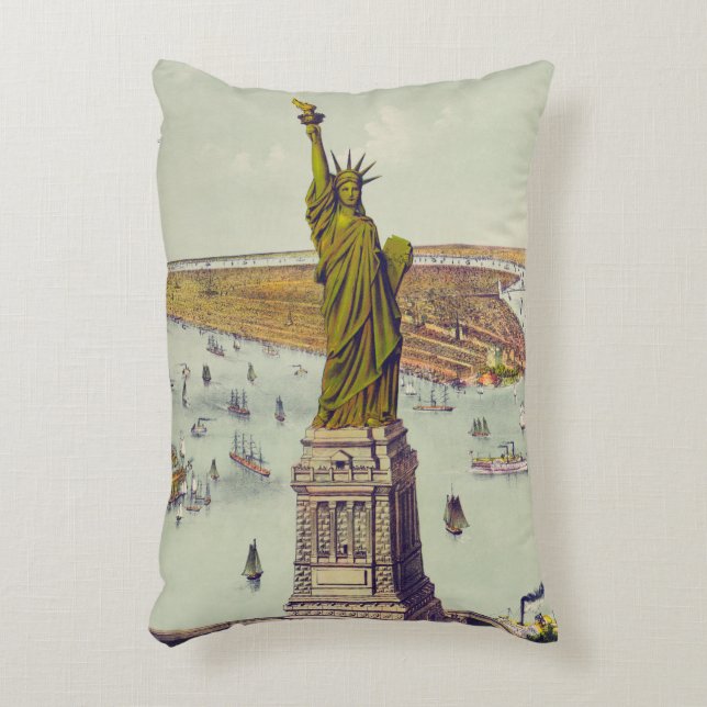 The Great Bartholdi Statue, Statue of Liberty Accent Kussen (Voorkant(Verticaal))