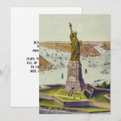 The Great Bartholdi Statue, Statue of Liberty Kaart (Voorkant / Achterkant)