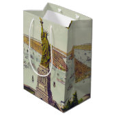 The Great Bartholdi Statue, Statue of Liberty Medium Cadeauzakje (Achterkant Gekanteld)