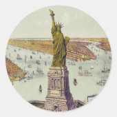 The Great Bartholdi Statue, Statue of Liberty Ronde Sticker (Voorkant)