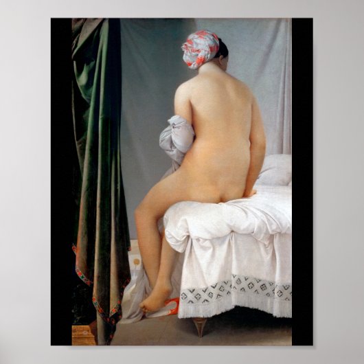 The Great Bather (Seated Woman), Dominique Ingres Poster (Voorkant)