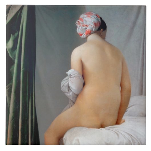 The Great Bather (Seated Woman), Dominique Ingres Tegeltje (Voorkant)