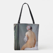 The Great Bather (Seated Woman), Dominique Ingres Tote Bag (Achterkant)