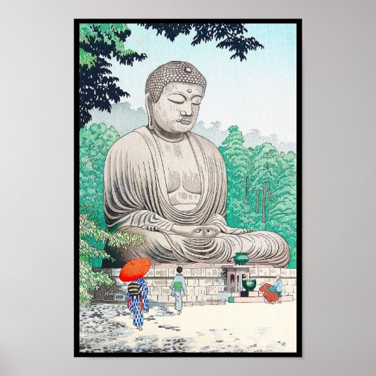 The Great Buddha at Kamakura FUJISHIMA TAKEJI Poster (Voorkant)