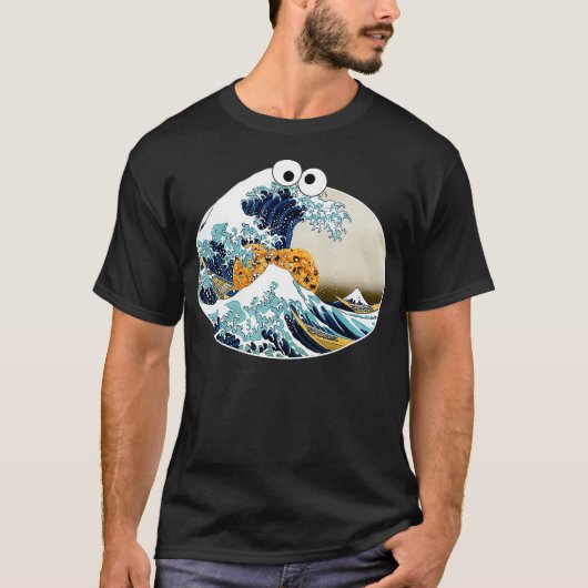 The Great Cookie Eating Wave Off Kanagawa  Googly  T-shirt (Voorkant)