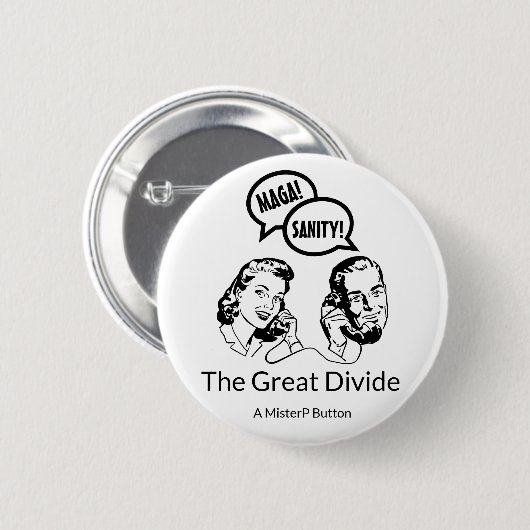 The Great Divide (variant) - Een MisterP-Button Ronde Button 5,7 Cm (Voorkant /achterkant)