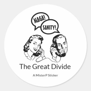 The Great Divide (variant) - Een MisterP-Sticker Ronde Sticker