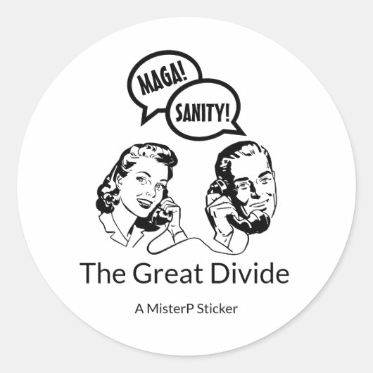 The Great Divide (variant) - Een MisterP-Sticker Ronde Sticker (Voorkant)