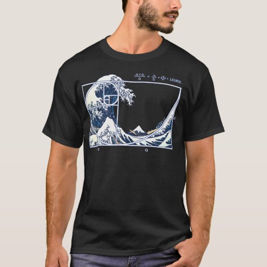 The Great Fibonacci Wave T-shirt (Voorkant)