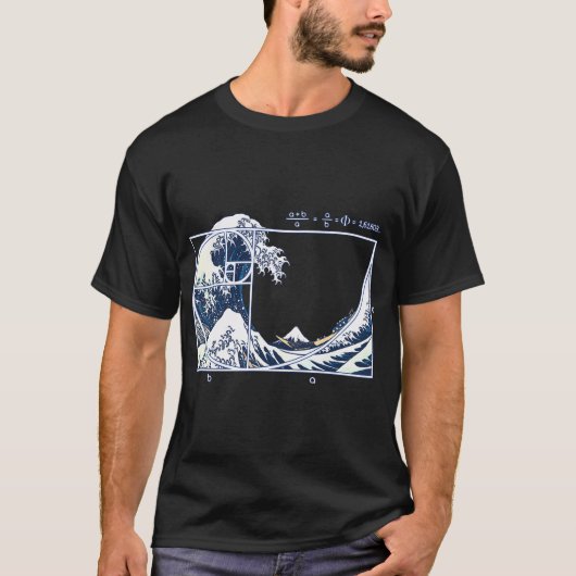 The Great Fibonacci Wave T-shirt (Voorkant)
