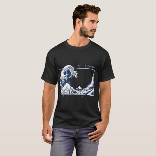 The Great Fibonacci Wave T-shirt (Voorkant volledig)