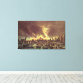 The Great Fire of London, 1666 Canvas Afdruk (Insitu (Houten vloer))