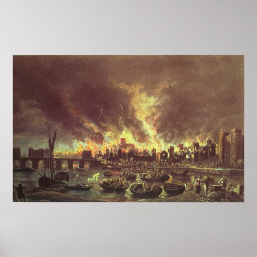 The Great Fire of London, 1666 Poster (Voorkant)