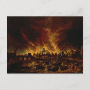 The Great Fire of London in 1666 Briefkaart