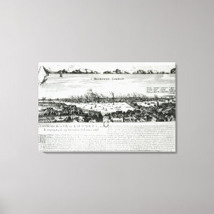 The Great Fire of London in 1666 Canvas Afdruk