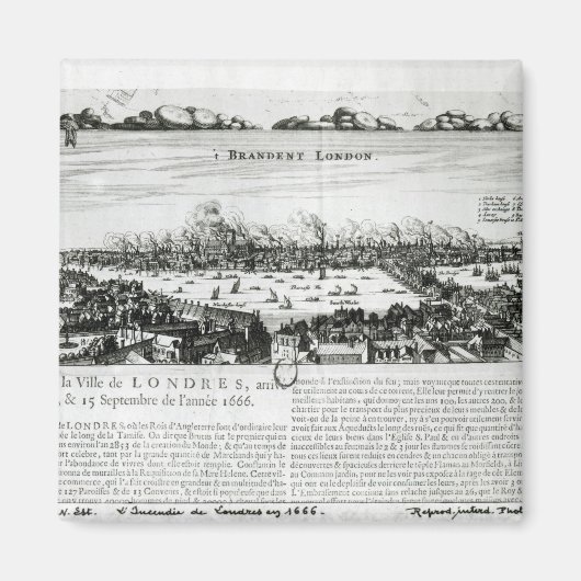 The Great Fire of London in 1666 Magneet (Voorkant)