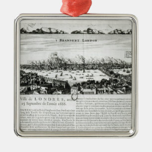 The Great Fire of London in 1666 Metalen Ornament