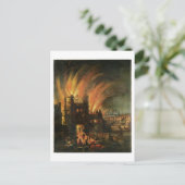 The Great Fire of London (september 1666) met Lud Briefkaart (Staand voorkant)