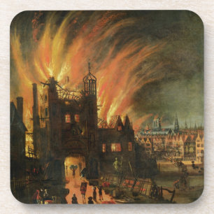 The Great Fire of London (september 1666) met Lud Drankjes Onderzetter