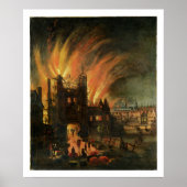 The Great Fire of London (september 1666) met Lud Poster (Voorkant)