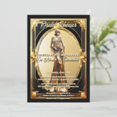 The Great Gatsby flapper meisje retro gouden lijst Kaart (Staand voorkant)