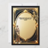 The Great Gatsby flapper meisje retro gouden lijst Kaart (Achterkant)