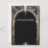 The Great Gatsby Gold Black Flapper man uit de jar Kaart (Achterkant)