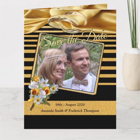 The Great Gatsby Inspiration Save the Date Kaart (Voorkant)