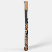 The Great Hokusai Wave Bamboo Wood Inlay Style Samsung Galaxy Hoesje (Rechterkant)